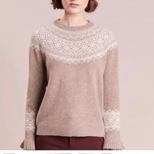 J.Crew Wool Blend Sweater With Bell Sleeves Size Medium Taupe